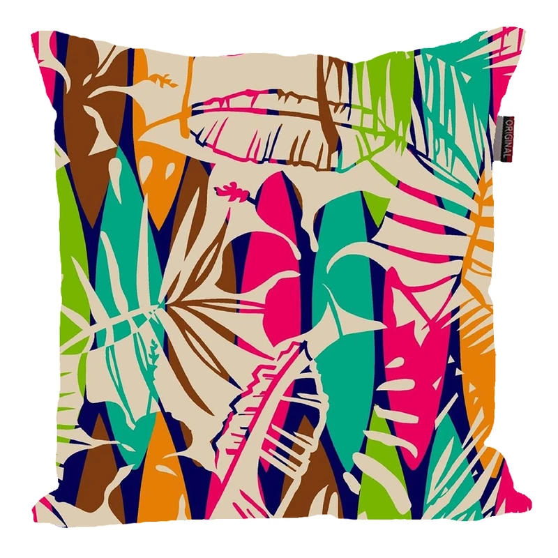 کوسن مدل گل و برگ فانتزی کد 092 