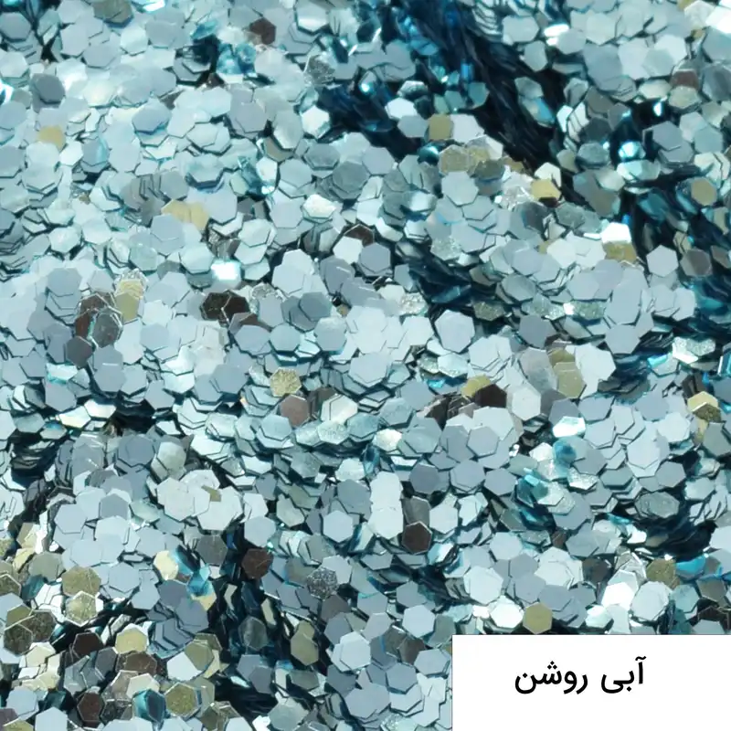 پودر اکلیل رزین اپوکسی فیلو مدل Hexagon 10 حجم 10 میلی لیتر مجموعه 12 عددی