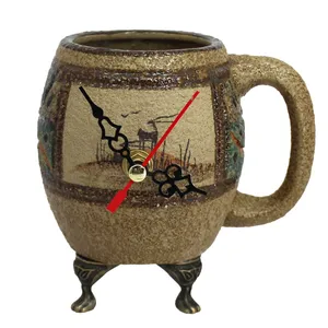 ساعت رومیزی دست نگار طرح ماگ