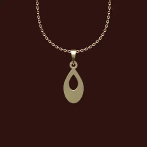 گردنبند طلا 18 عیار زنانه مدوپد مدل هندسی کد W2-1-1025