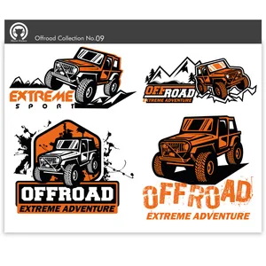   برچسب بدنه خودرو میو استیکر طرح آفرود- کد Off09 بسته 4 عددی