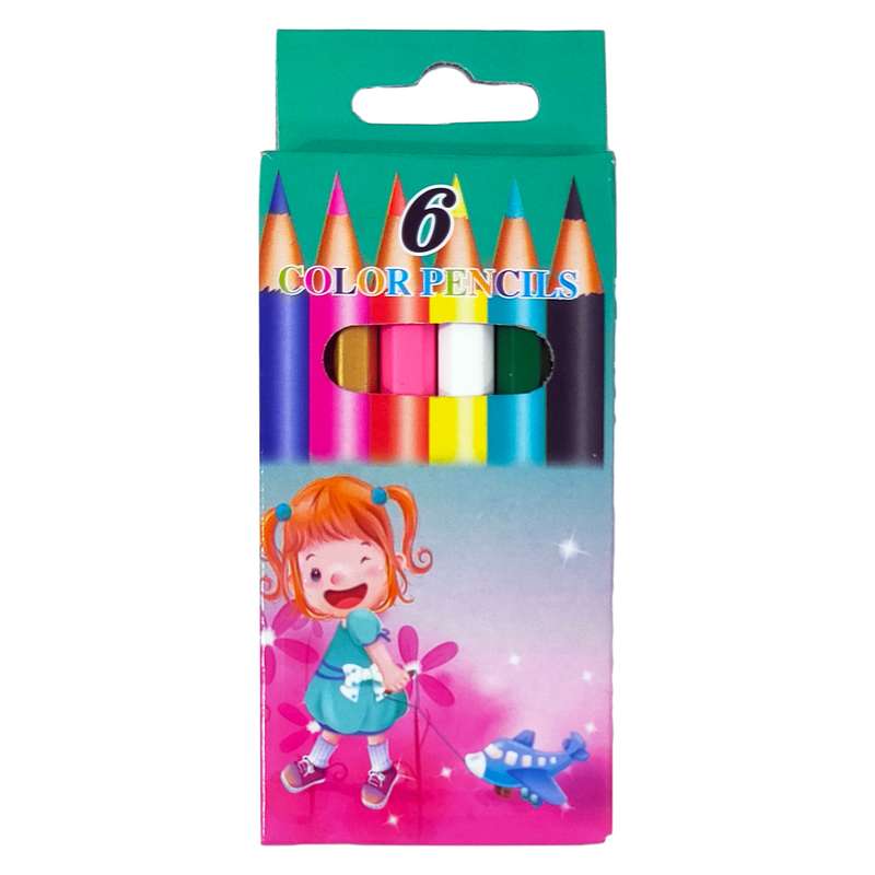 مداد رنگی 6 رنگ کد 33