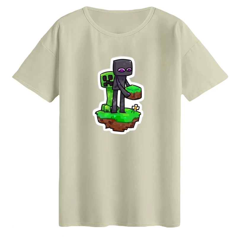 تی‌شرت لانگ آستین کوتاه زنانه مدل ماینکرفت کد۱۶