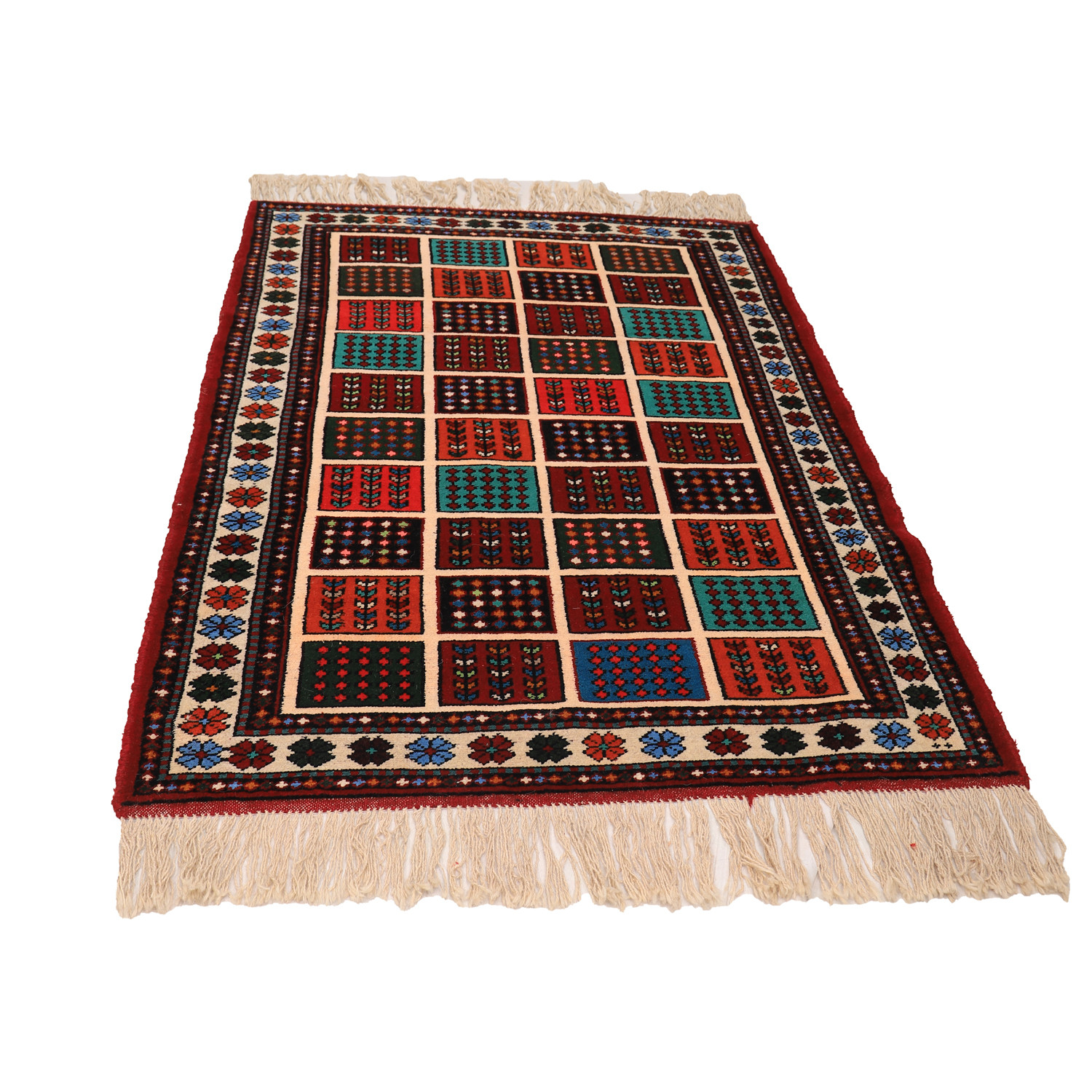 فرش دستباف دو متری طرح خراسان کد 4020357