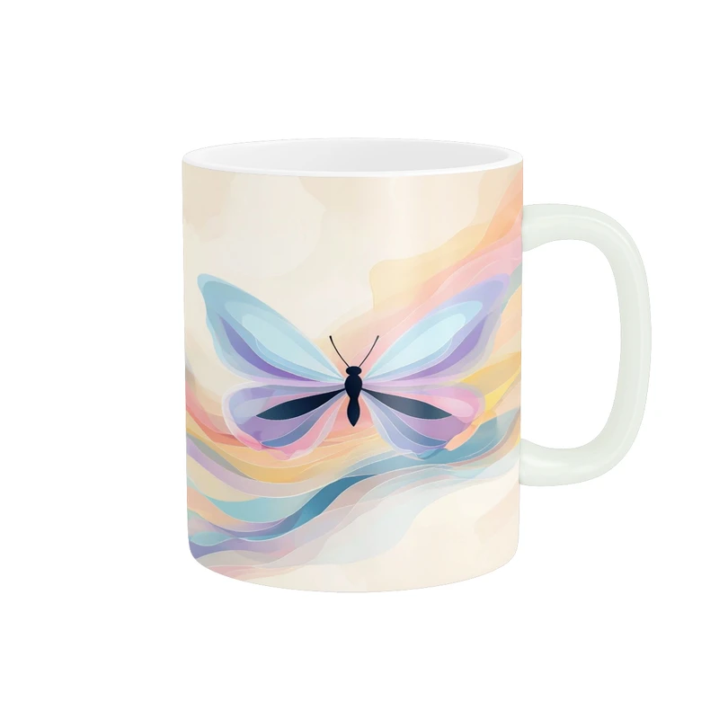 ماگ پادآفرین مدل فانتزی طرح پروانه کد p9763