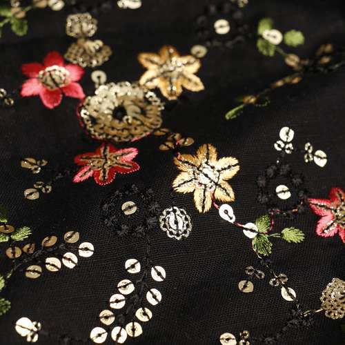 پارچه لباس مدل لینن سوزندوزی کد 203