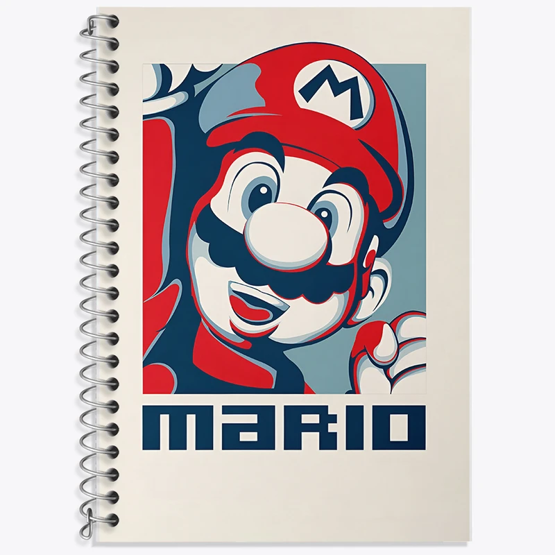 دفتر زبان 50 برگ خندالو مدل سه خط طرح سوپر ماریو کد N3765