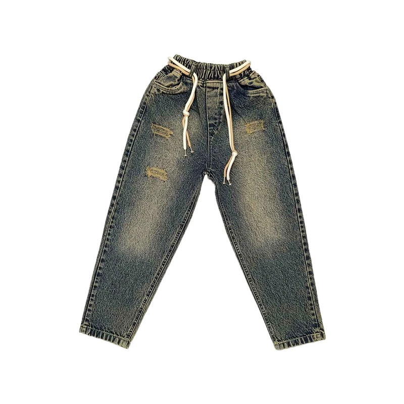شلوار جین مام استایل بچگانه مدل کثیف شور