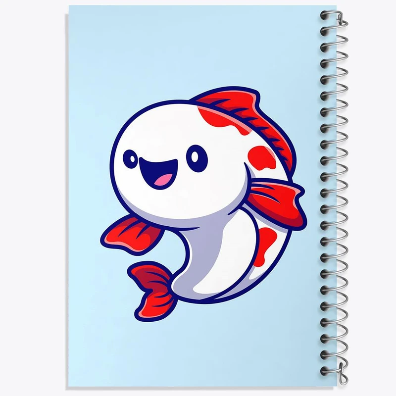 دفتر نت موسیقی 50 برگ خندالو مدل حیوانات بامزه ماهی کد 29655