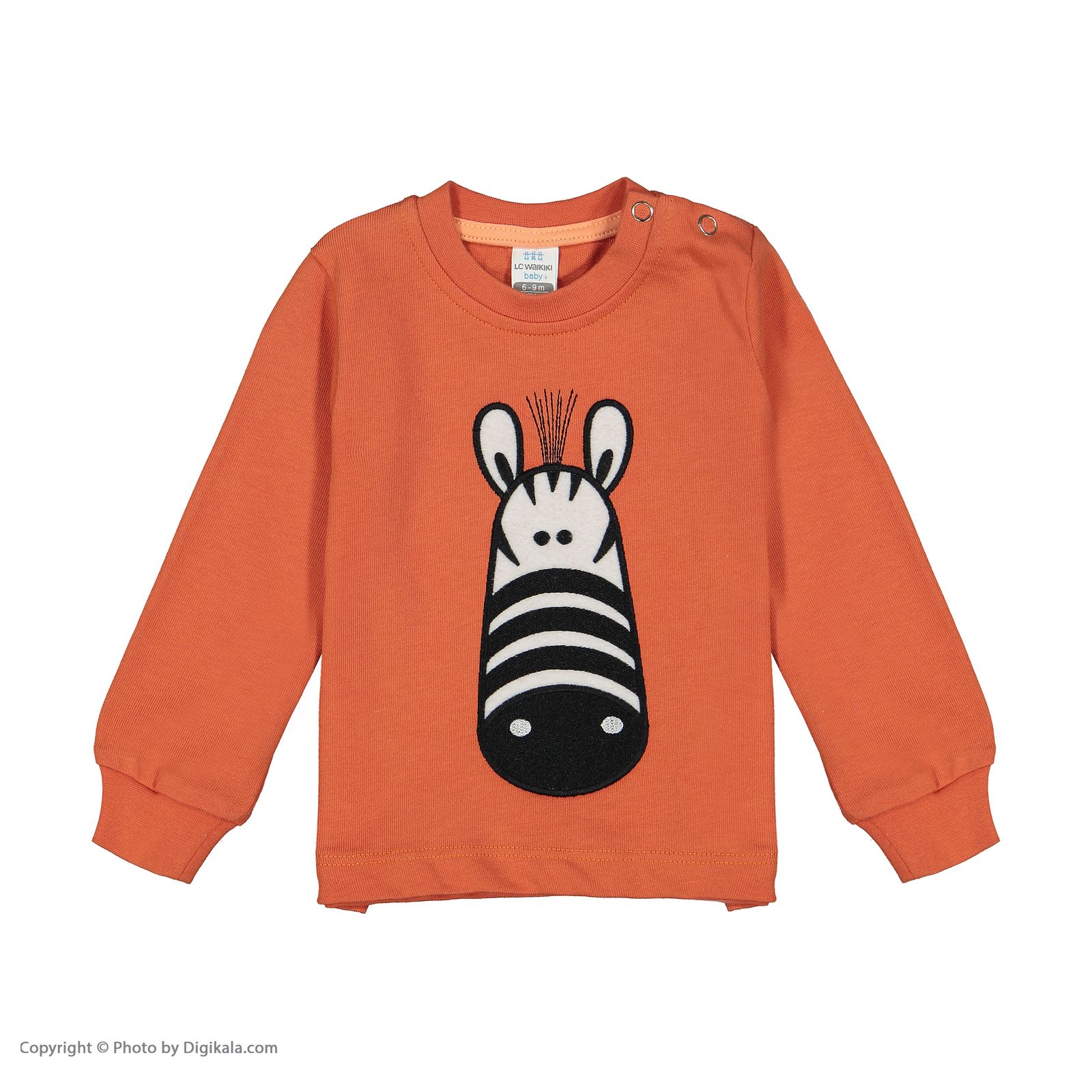 تی شرت نوزادی پسرانه ال سی وایکیکی مدل 0W77604Z1-H9Z-DARKORANGE - - 2
