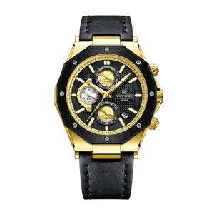 ساعت مچی عقربه‌ای مردانه نیوی فورس مدل کرنوگراف سه موتور تقویم دار 8028-GBB