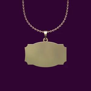 گردنبند طلا 18 عیار زنانه مدوپد مدل شکل هندسی کد P2-1-1298