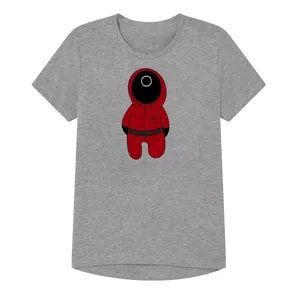 تی شرت آستین کوتاه پسرانه مدل اسکویید گیم کد33 Z رنگ طوسی