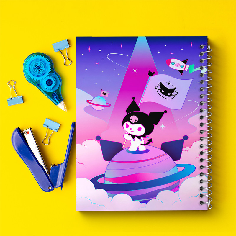 دفتر نقاشی 50 برگ خندالو طرح کرومی (Kuromi) کد N4821