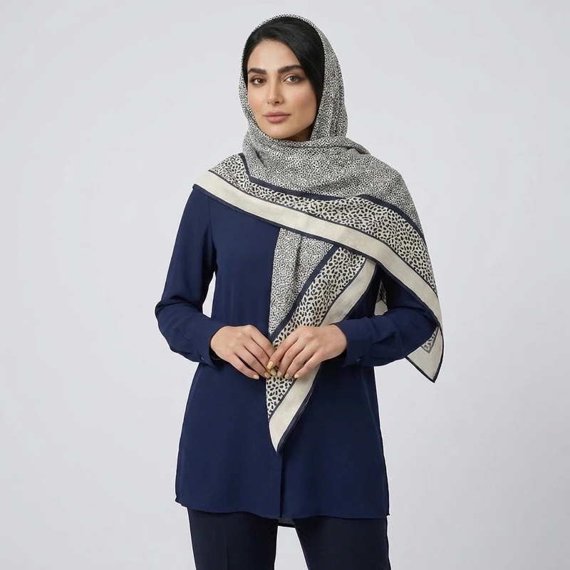 روسری زنانه طرح پلنگی کد R003