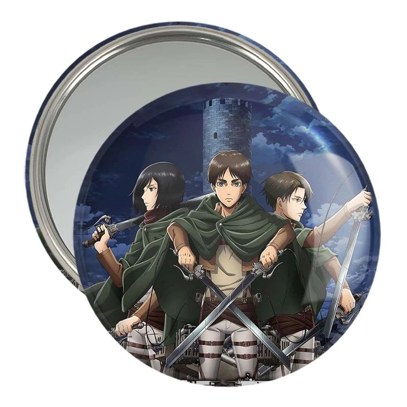 آینه جیبی خندالو طرح انیمه اتک آن تایتان کد 4841