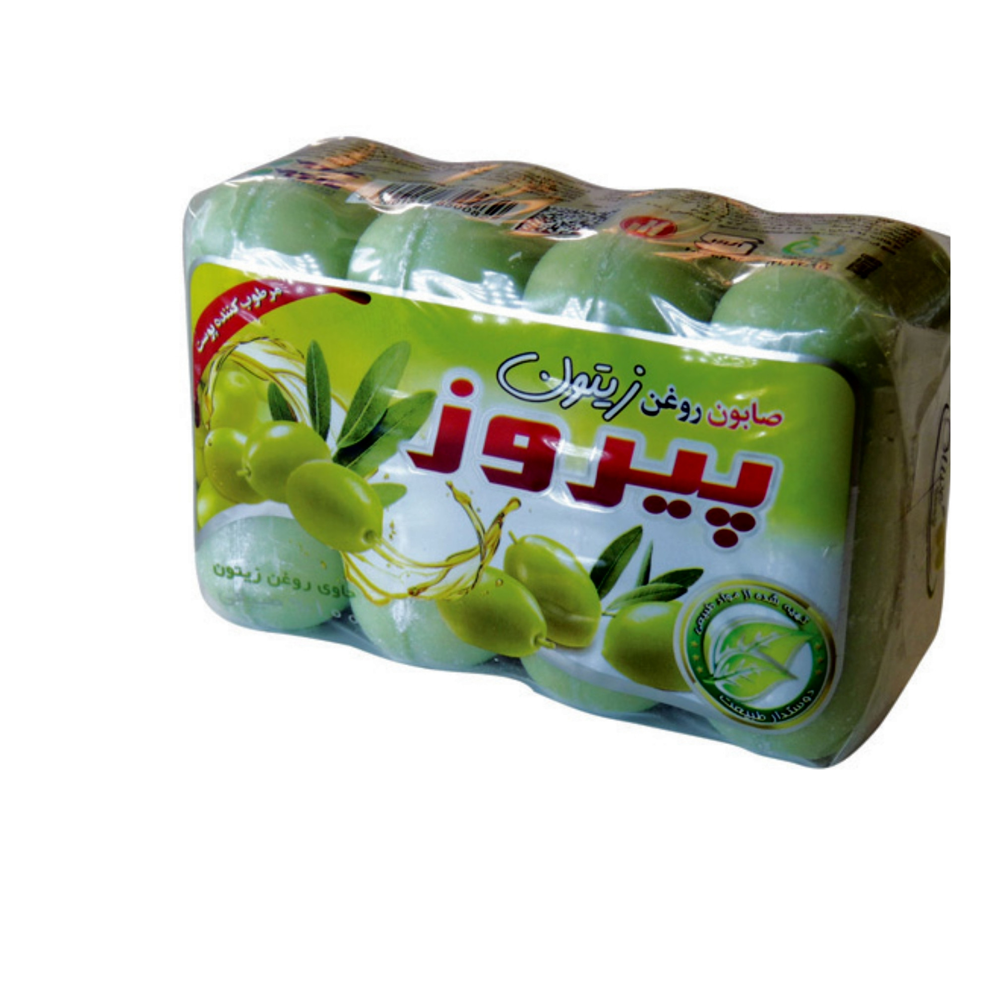 صابون شستشو پیروز مدل زیتون وزن 94 گرم بسته 4 عددی