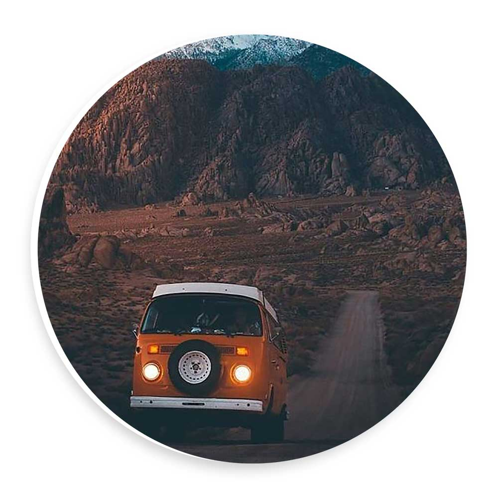 دیوارکوب طرح فولکس واگن و جاده بیابانی مدل wtb340