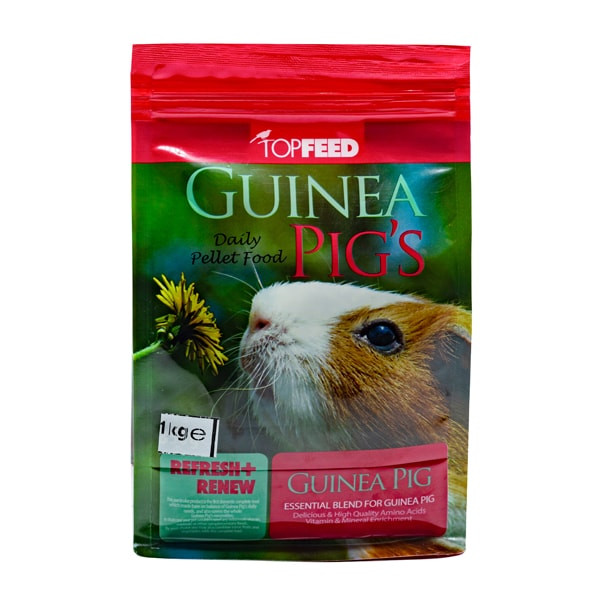 غذا خشک خوکچه هندی تاپ فید مدل پلت وزن 1000 گرم