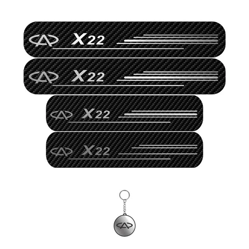 برچسب پارکابی خودرو لندمون کد LC030 MS مناسب برای X22 مجموعه 4 عددی به همراه جاکلیدی