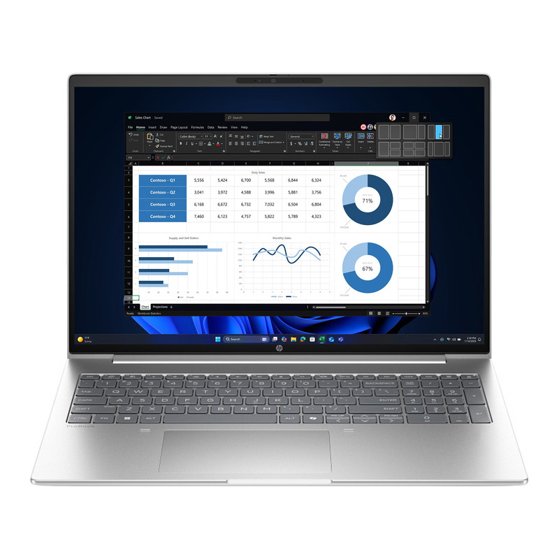 لپ‌تاپ 16 اینچی اچ پی مدل ProBook 4 G1i-Core Ultra 7 255U-16GB DDR5 5600MHz-512GB SSD-IPS