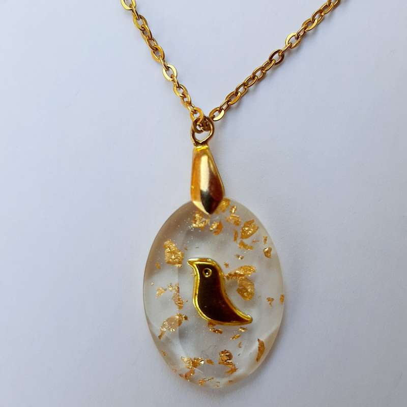 گردنبند زنانه مدل مرغ آمین