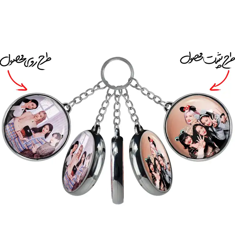 جاکلیدی خندالو طرح گروه بلک پینک BlackPink مدل دوطرفه کد 36923693