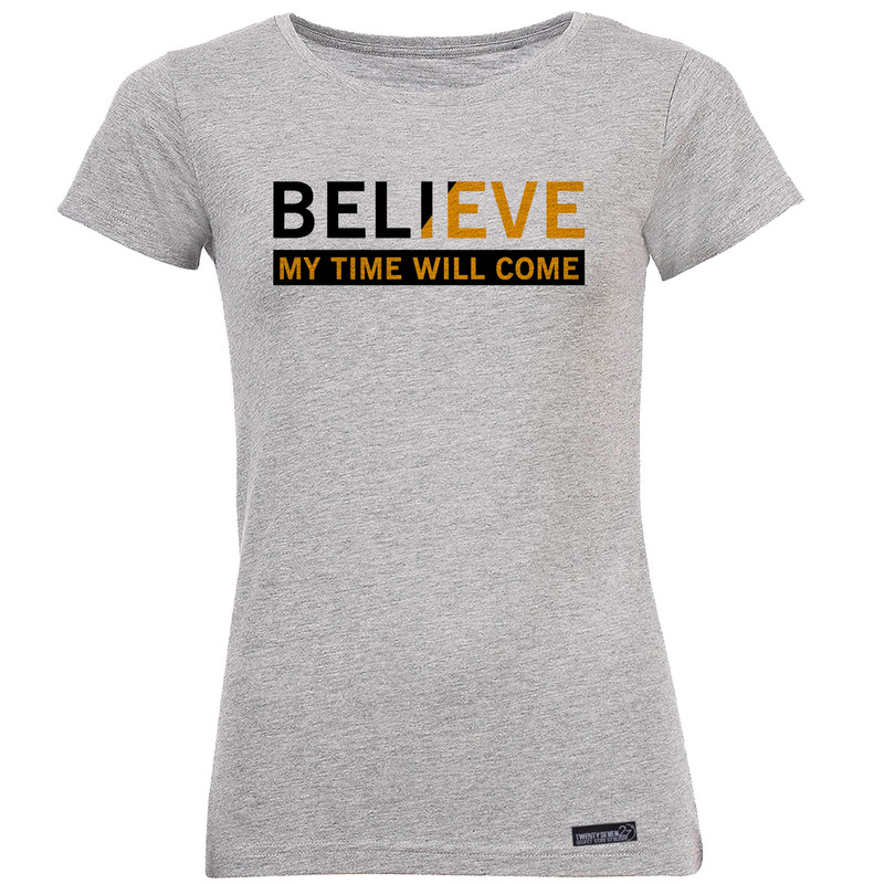 تی شرت آستین کوتاه زنانه 27 مدل Believe کد MH1545