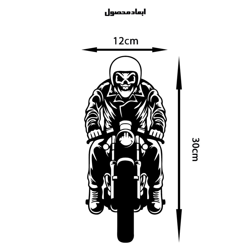 دیوارکوب طرح اسکلت موتور سوار مدل A1698-1230