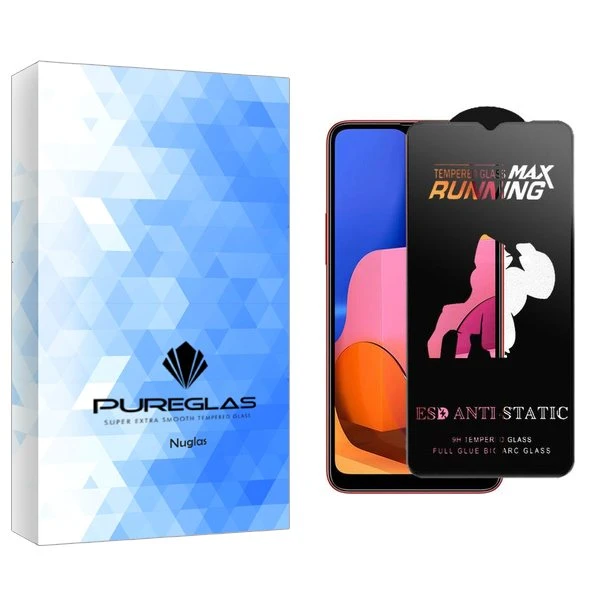 محافظ صفحه نمایش پیور گلس مدل NueGlasnewpkg Running Max مناسب برای گوشی موبایل سامسونگ Galaxy A20s