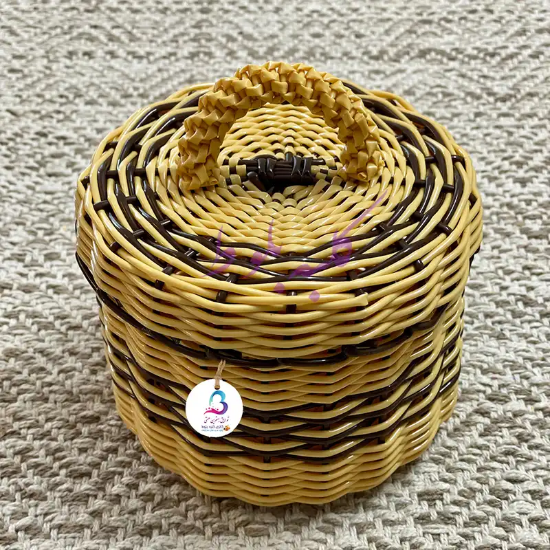 سبد حصیر بافی کلبه بلوط مدل گردو