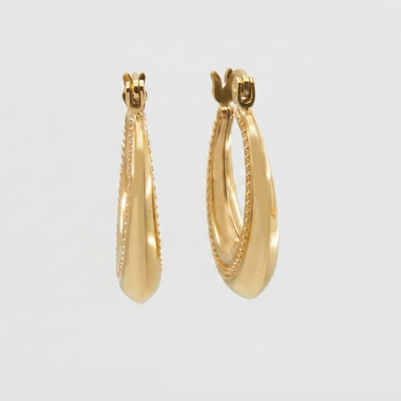 گوشواره کلیپسی طلا 18 عیار زنانه مایا ماهک مدل دایره ME1266 - 2