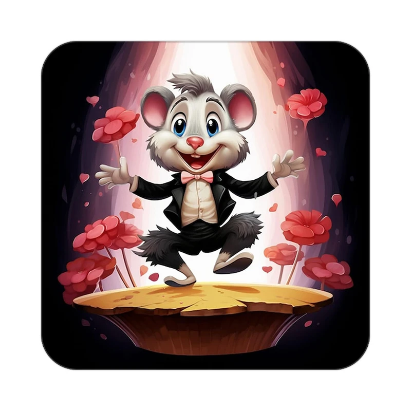 زیر لیوانی کاکتی طرح گل مدل mp19472