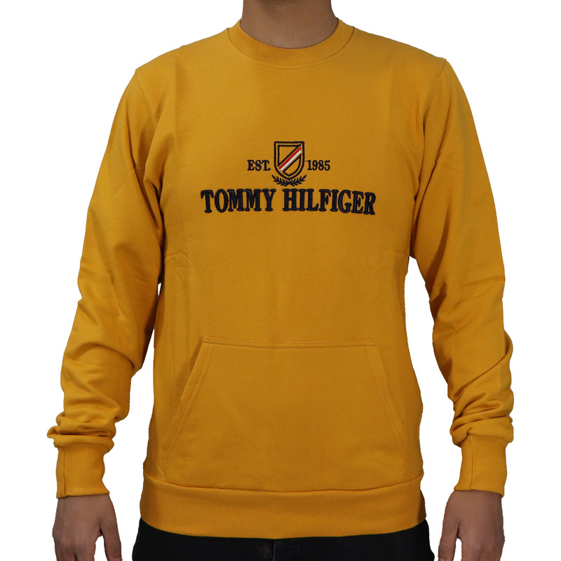 سویشرت مردانه مدل تو کرک کد 7173 رنگ خردلی