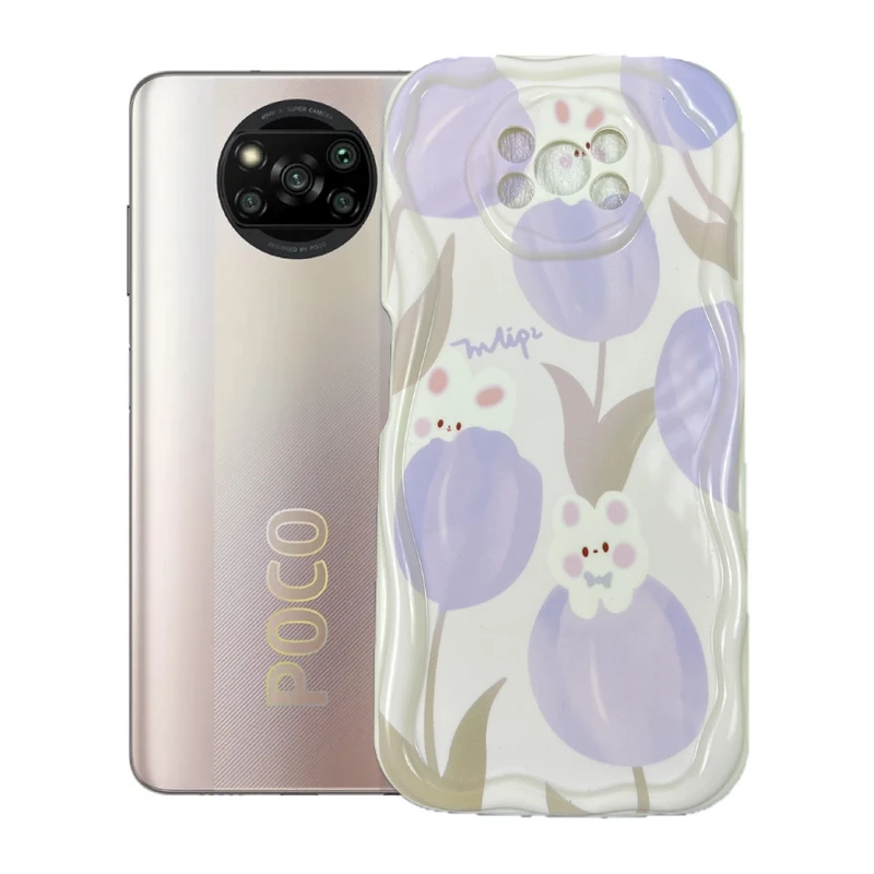 کاور طرح خرگوش و لاله مناسب برای گوشی موبایل شیائومی Poco X3/X3pro