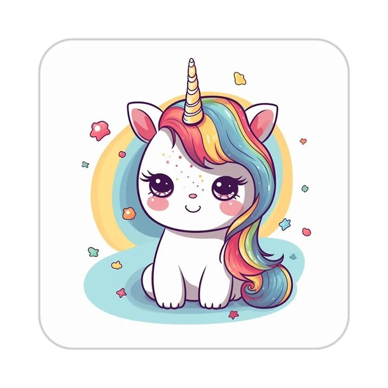 زیر لیوانی کاکتی طرح اسب تک شاخ و یونیکورن مدل mp29903