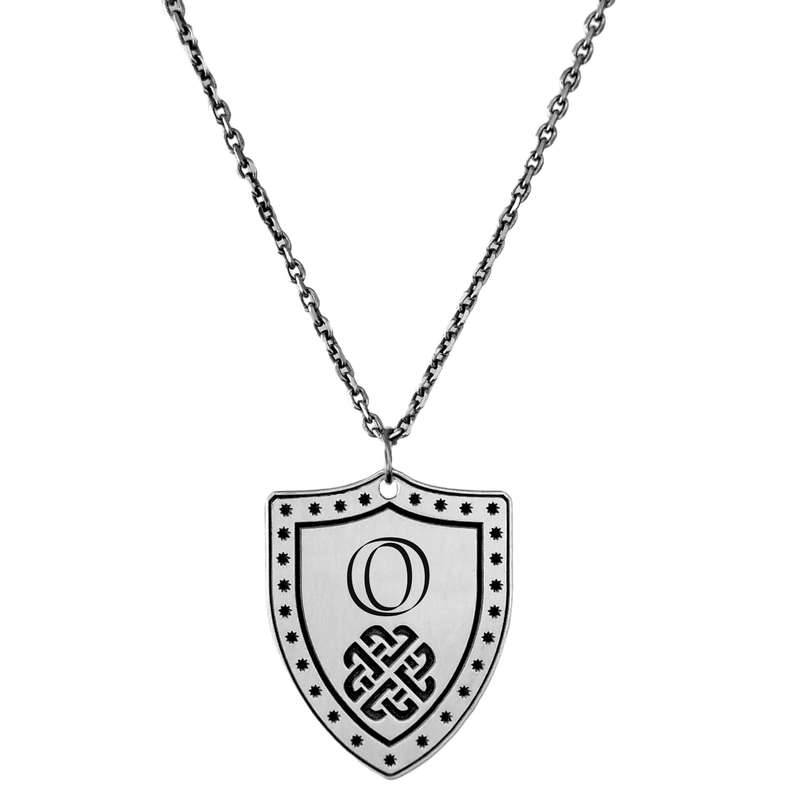 گردنبند نقره مردانه لیردا مدل حرف O کد 72502