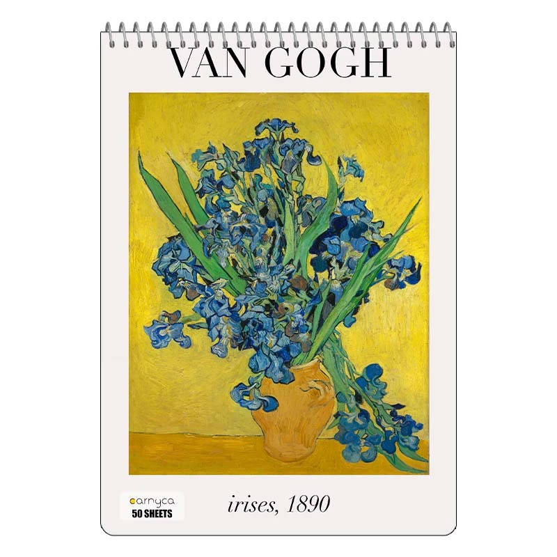 دفتر نقاشی 50 برگ سیمی کارنیکا طرح نقاشی های ون گوگ Van Gogh Paintings کد 11223