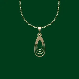 گردنبند طلا 18 عیار زنانه مدوپد مدل هندسی کد FF2-1-1016