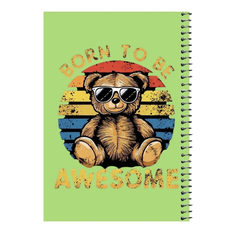 دفتر مشق 80 برگ اس جی مدل خرس عینکی    