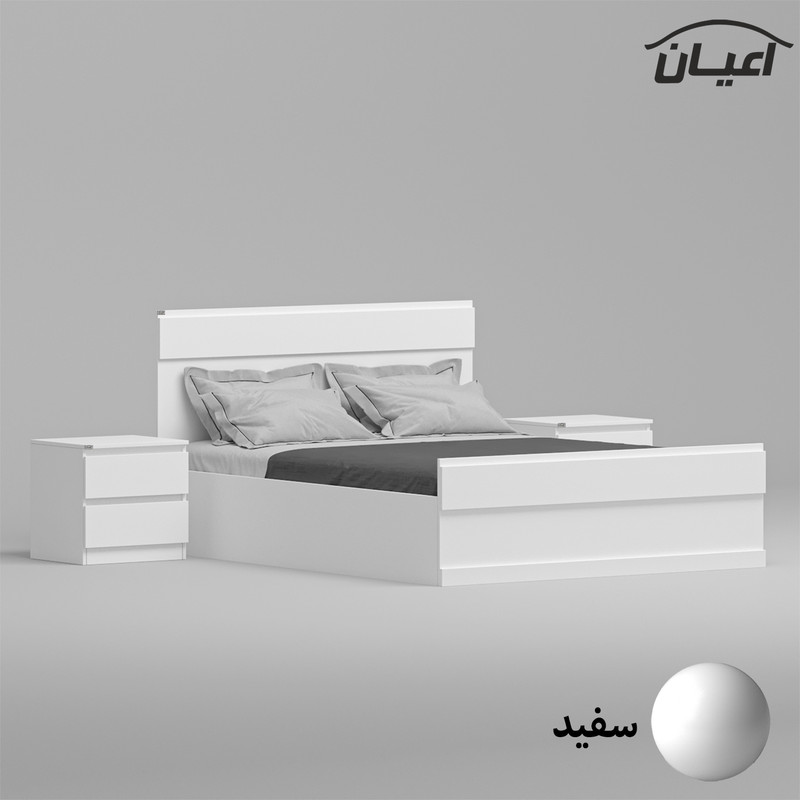 سرویس خواب دونفره اعیان مدل FH864 سایز 160x200 سانتی متر  مجموعه سه عددی