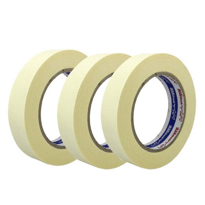 چسب کاغذی ایران چسب مدل باریک عرض 2.5 سانتی متر بسته 3 عددی