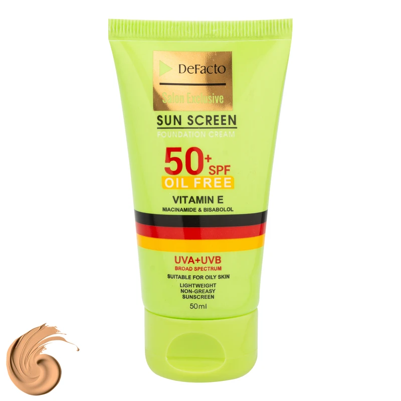 کرم ضد آفتاب رنگی صورت دیفکتو SPF 50 مدل 01 ‌مناسب برای پوست های چرب حجم 50 میلی‌لیتر