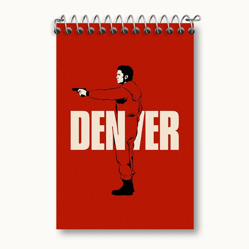 دفتر یادداشت 50 برگ خندالو مدل دنور سریال خانه ی کاغذی کد F1717