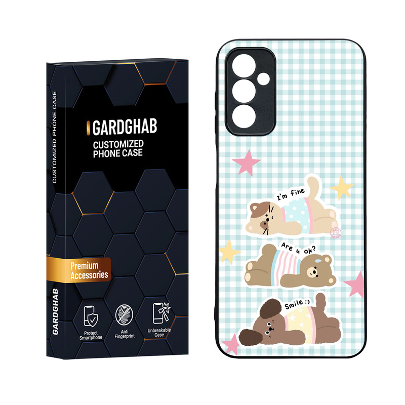 کاور گارد قاب مدل دورژله ای پشت گلس فانتزی مناسب برای گوشی موبایل سامسونگ Galaxy M13 4G