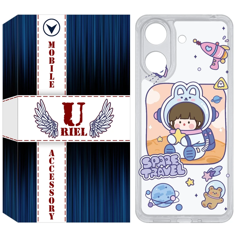 کاور یوریل مدل Clear کد 9 طرح دختر فضانورد مناسب برای گوشی موبایل شیائومی Redmi 13C / Poco C65