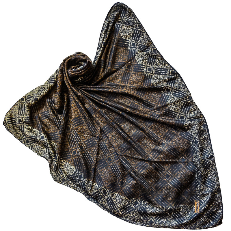 روسری زنانه ارکیده مدل نخ ابریشم مجلسی کد 003120