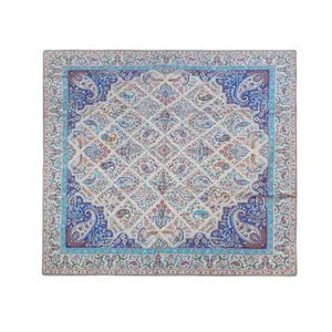  رومیزی ترمه مدل مربعی طرح بته جقه