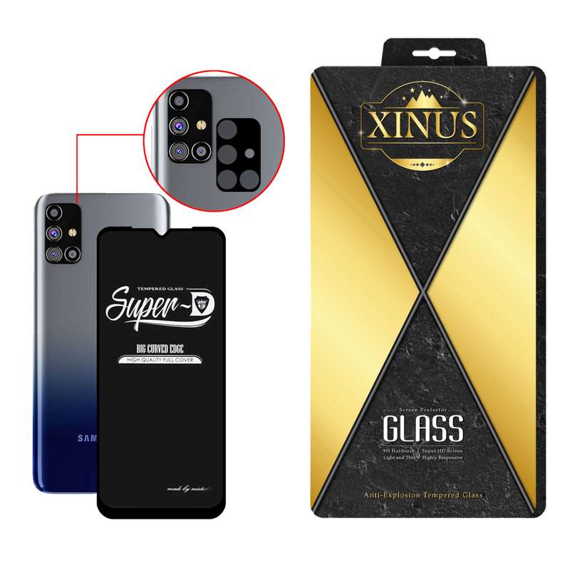 محافظ لنز دوربین ژینوس مدل 2SFA مناسب برای گوشی موبایل سامسونگ Galaxy M31s به همراه محافظ صفحه نمایش