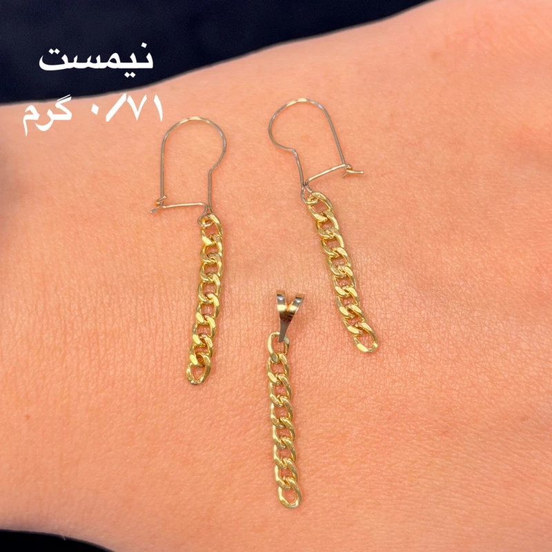 نیم ست طلا 18 عیار زنانه گالری طلای پیرعطا مدل سوپر کارتیه S24